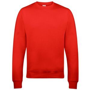 AWDis Just Hoods AWDis Unisex Crew Neck Plain Sweatshirt (280 GSM) / Fire Red